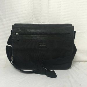 A Testoni, briefcase, black, leather, heavy duty